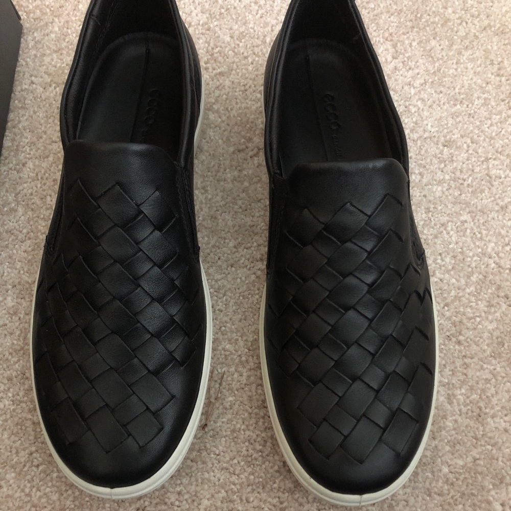 Ecco Sofft 7 black leather slip on NIB EU 40